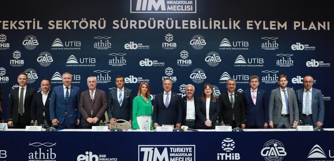 Overview sayfa 2 fotoğraflı haber başlıkta Textile industry ve içerikte Turkish Exporters Assembly (TIM) yazacak TEXTILE INDUSTRY LAUNCHES FIRST ACTION PLAN IN SUSTAINABILITY